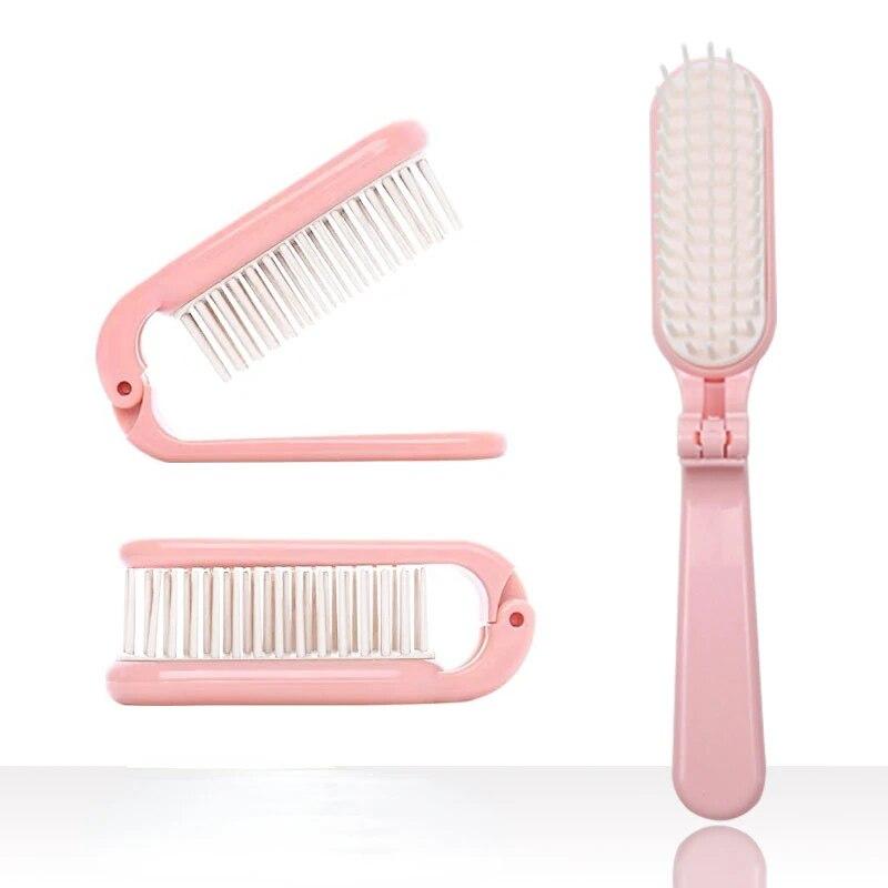 Portable Folding Massage Comb Soft Tooth Anti Static Hair Brush Professional Hairdressing Comb Travel Portable Detangling Comb