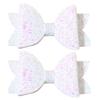 Colorful Hair Accessories for Photoshoots 2Pcs Solid Color Glitter Bow Clip Girls, Double Layer Sparkling Non Slip Clips Children Hairpin, Decorative