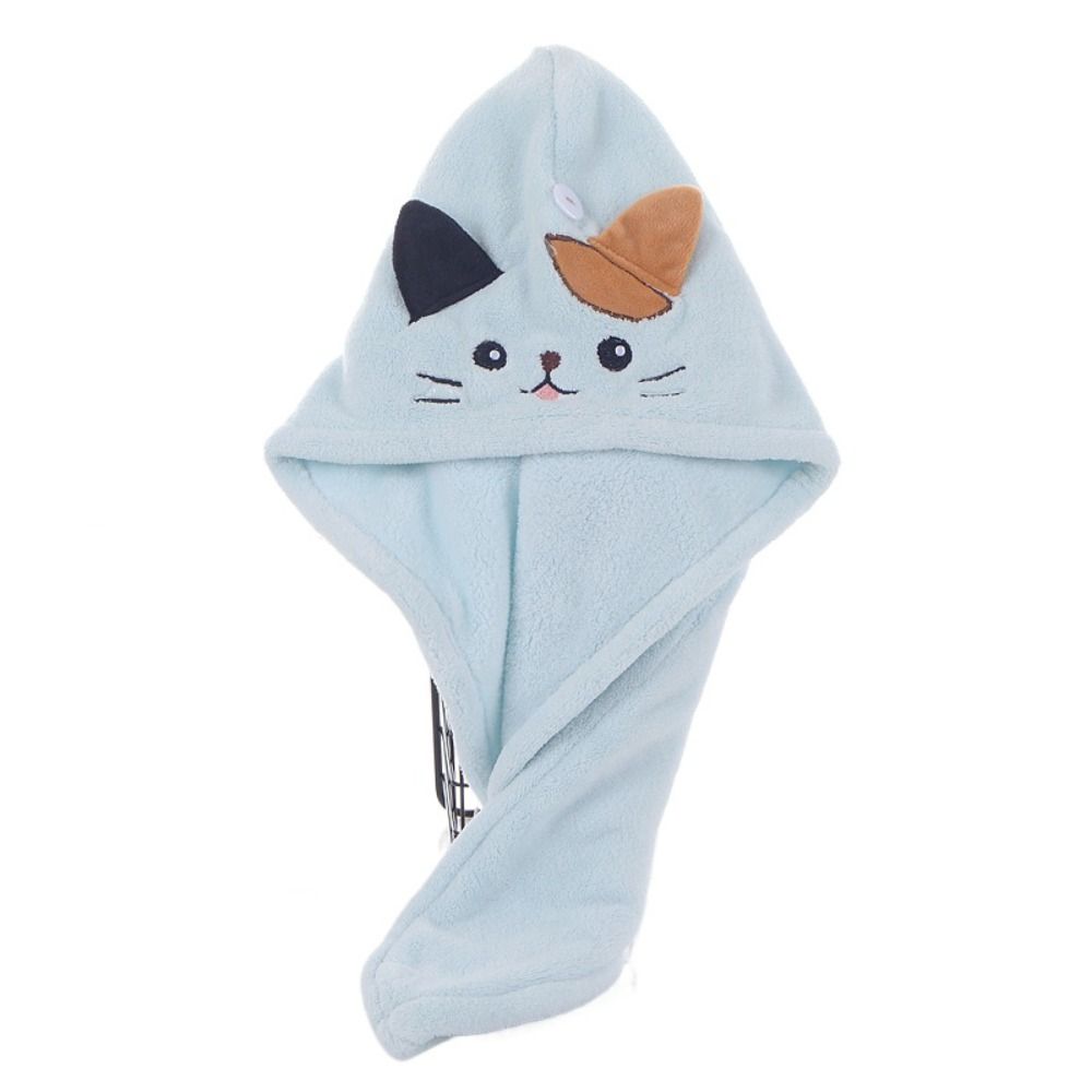 Милый котенок сушит волосы полотенце прочный впитывающий воду микрофибра сушилка для волос шапочка для сухих волос для женщин