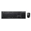 ELECOM Keyboard [Mouse Set] Wireless (Receiver Included) Membrane Full Keyboard 10 Million Times Durable Compatible with PlayStation 4 Black TK-FDM063