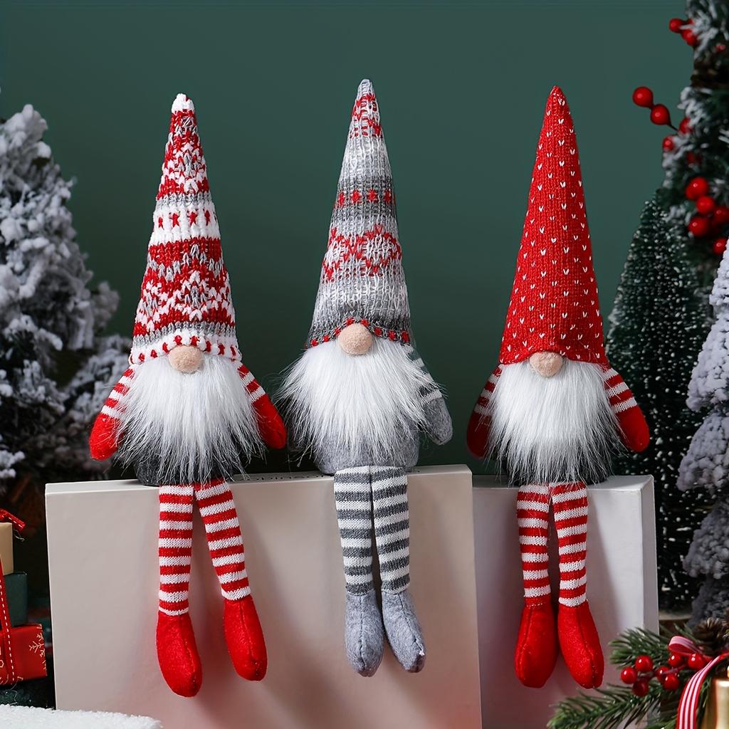 3pcs Holiday Christmas Gnome Doll Decoration Nordic Style Faceless Elderly Decoration , Hotel Christmas Parties Holiday Decoration