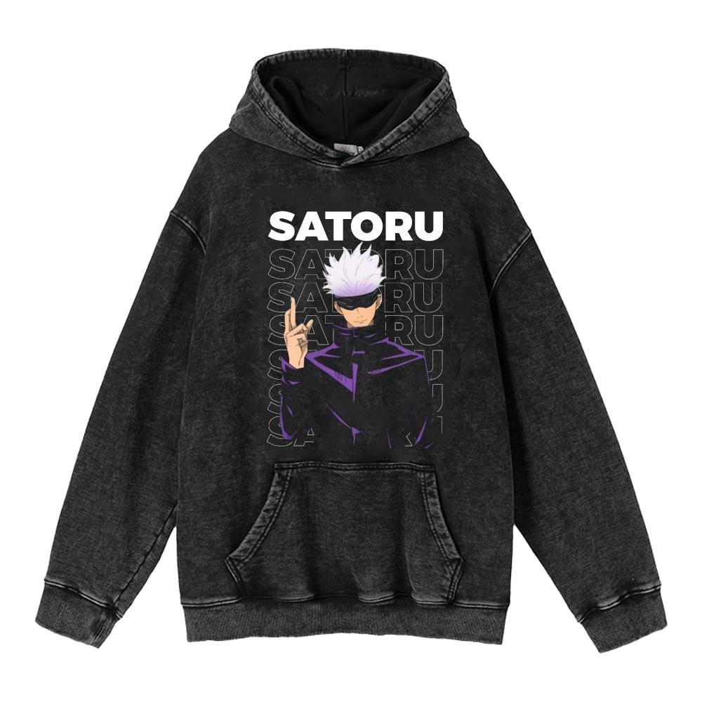 Осенне-зимнее выстиранное ретро худи Riman ретро свитер