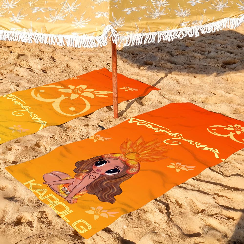 Singer Karol G Tropicoqueta Towel Soft Pool Gift For Travel Gym Shower Camping Quick Dry Sports Large Beach Towels