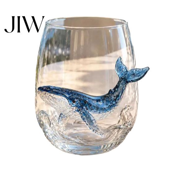 Unique Gifts for Marine Enthusiasts Octopus Glass Tumbler, Ocean Whales Seahorses Crabs Jellyfish Cocktail Cup Home Deep Sea Style Kitchen Decor Bar,