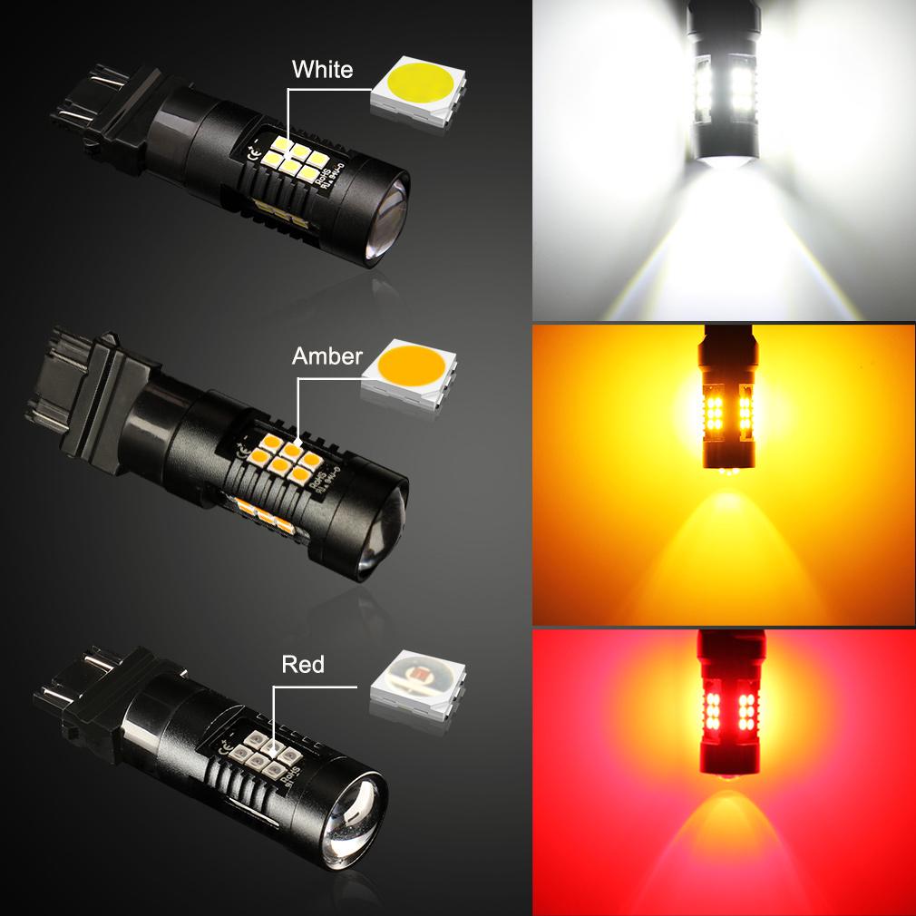 2шт 1200Lm T20 W21W LED W21 / 5W LED WY21W 7440 7443 Светодиодная лампа T25 3157 3156 p27 / 7w автомобильный тормозной фонарь заднего хода 12 В лампа указатель поворота