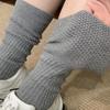 Female Spring and Autumn Splicing Thick Line Line Mesh Long Leg Pile Socks