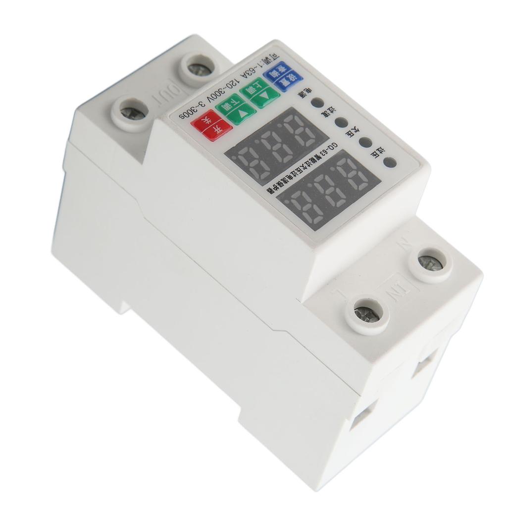 2-фазный вольтметр на DIN-рейку, автоматический регулируемый предохранитель от перенапряжения и перегрузки по току, автоматический выключатель