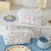 Cute Bear Sweet Heart Bow Rose Lace Cosmetic Bag Large Capacity Portable Travel Storage Bag Women Clutch Bag Girly Toiletry Bags