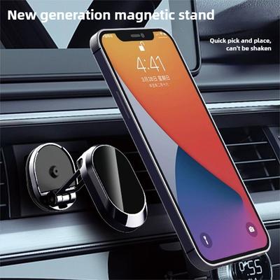 Универсальный Магнитный Держатель для Телефона в Автомобиль Крепление в Вентиляционное Отверстие Регулируемый Поворот Высота Кронштейн для Мобильного Телефона Магнит Складной Многоугловой