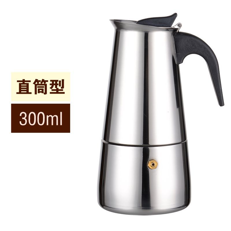 Stove Top Moka Coffee Pot 100/200/300/450ml Stainless Steel Filter Italian Espresso Coffee Maker Percolator Tool Mocha Cafetiere