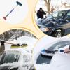 Лопата для снега на багажнике, вращающаяся на 360 градусов, съемная ручка, скребок для чистки снега на лобовом стекле, гибкий скребок для чистки снега и льда, практичный автомобиль