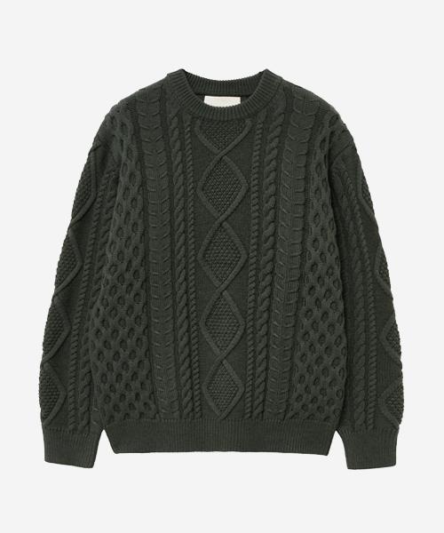 VTWO Daily Cable Soft Knit_Charcoal