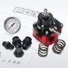 Aluminum Universal Adjustable AN8 Feed & AN6 Return Line Fuel Pressure Regulator W/ 0-160PSI Gauge Set 3-20 20-45 45-70 Pressure Springs