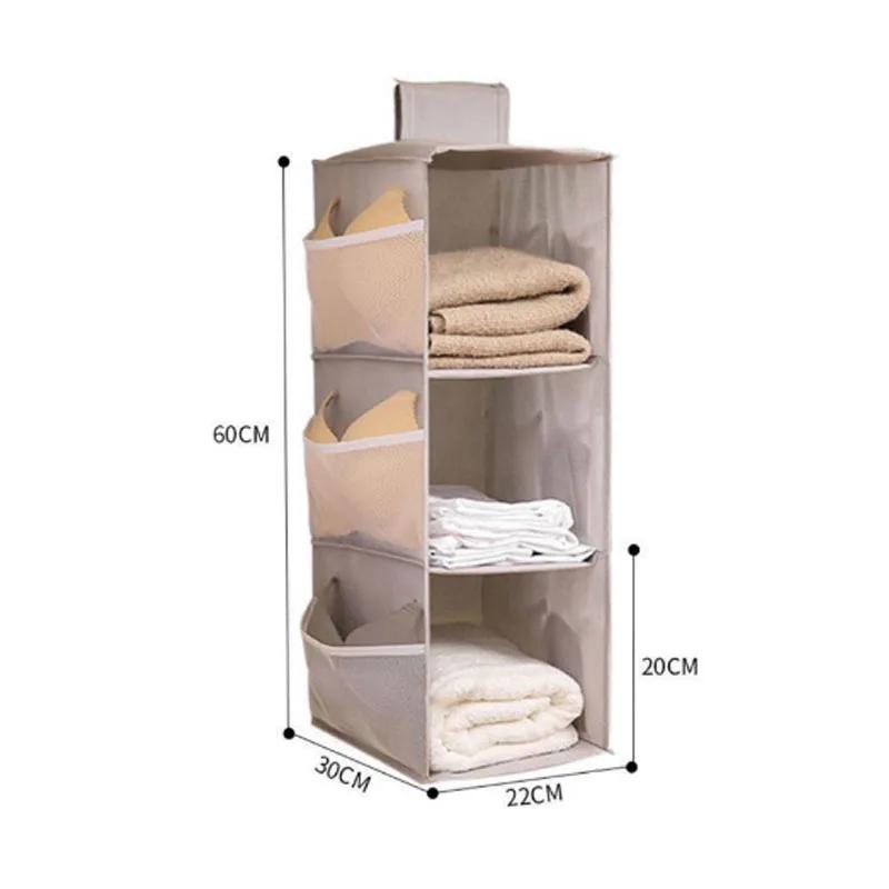Multi-Layer Hanging Closet Organizer Hanging Bag/Shelf Foldable For Bra Storage Bag Socks Clothes Storage Organizer Hanging Bag