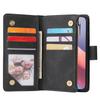 For iPhone 16e Case Zipper Wallet Multiple Card Slots Leather Phone Cover