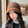 Вязаная шапка-рыбачка в стиле ретро, подходящая ко всему, для женщин на осень и зиму, теплая, нового стиля, маленькая шляпа-ведерко, прикрывающая лицо, шерстяная шапка в японском стиле для мужчин