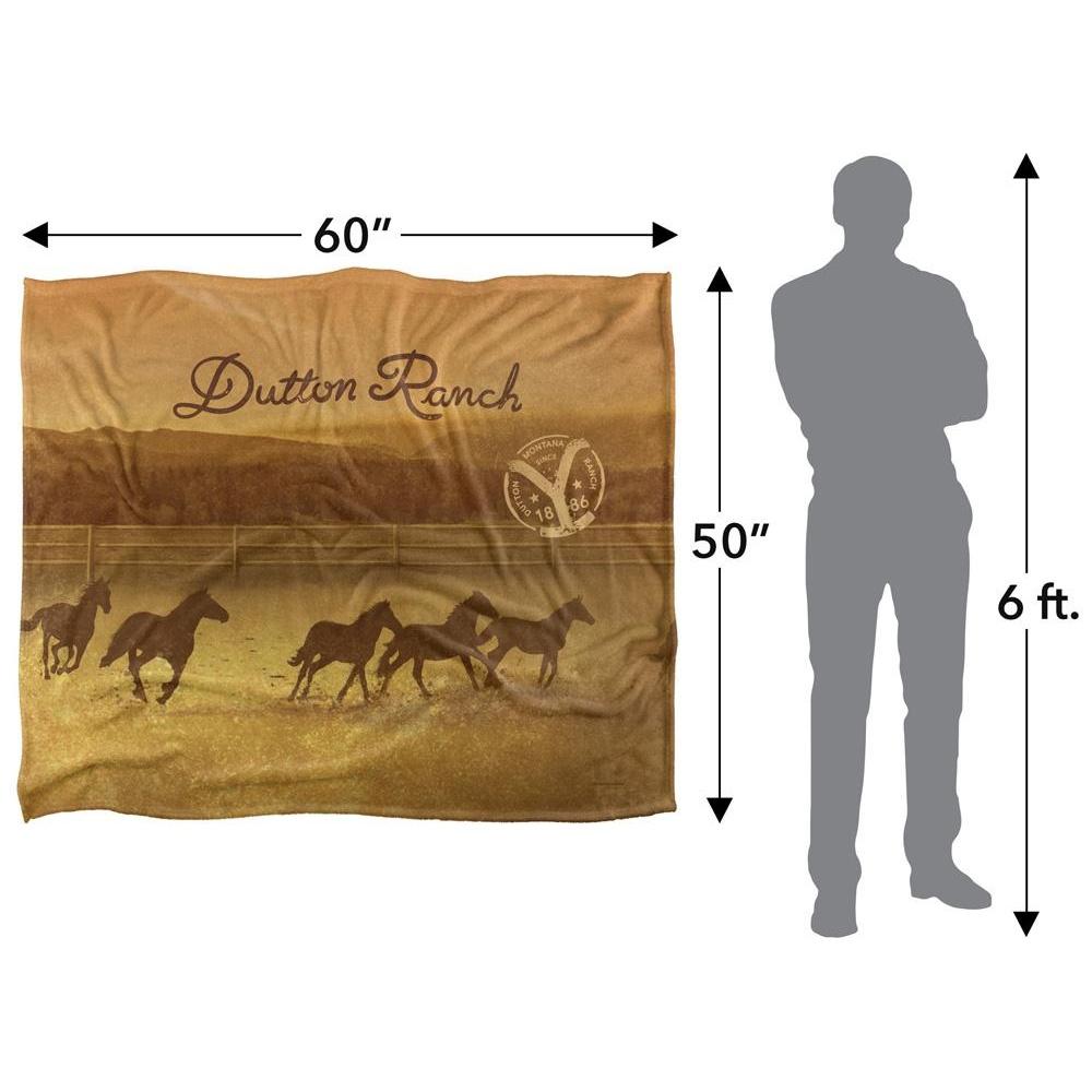 Yellowstone Dutton Ranch Silky Horse Rider Supersoft Blanket