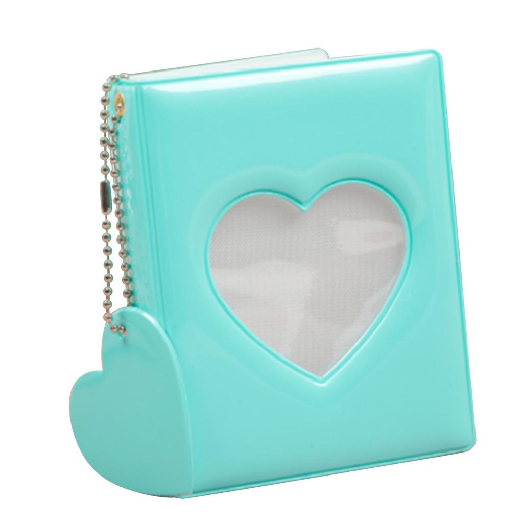 Pockets Photo Album Hollow Heart Cover DIY Making 3in Single Compartment PVC Pure Color Simple