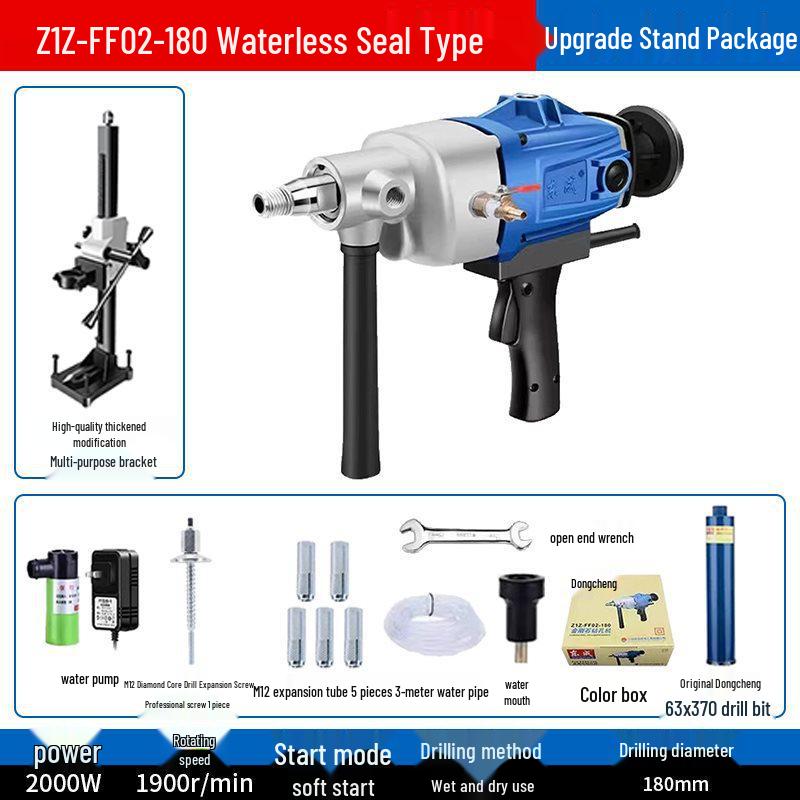 Diamond Core Drill for Concrete AC Vent Openings - Light-Duty Benchtop High-Power Machine
