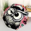 1pc Owl Art Automatic Open/close Umbrella, 8-Rib sturdy structure, Portable Travel Umbrella, Parties, Everyday Use, Outdoor Accessory, Artis
