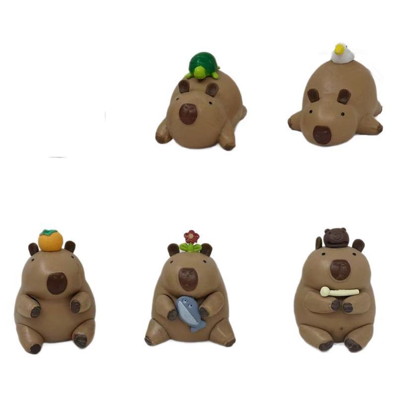 Zero Assembly Pvc Capybara Figure For Desk Decoration And Collectors Display