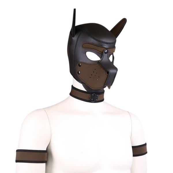 Новый набор резиновых масок собаки для клубной одежды, косплея, капюшон, 4 шт./набор