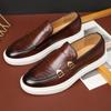 Luxury Brand Mens Slip On Shoes Handmade Men Flats Leather Fashion Walking Loafers Men All-match Classic Men Shoes for Wedding
