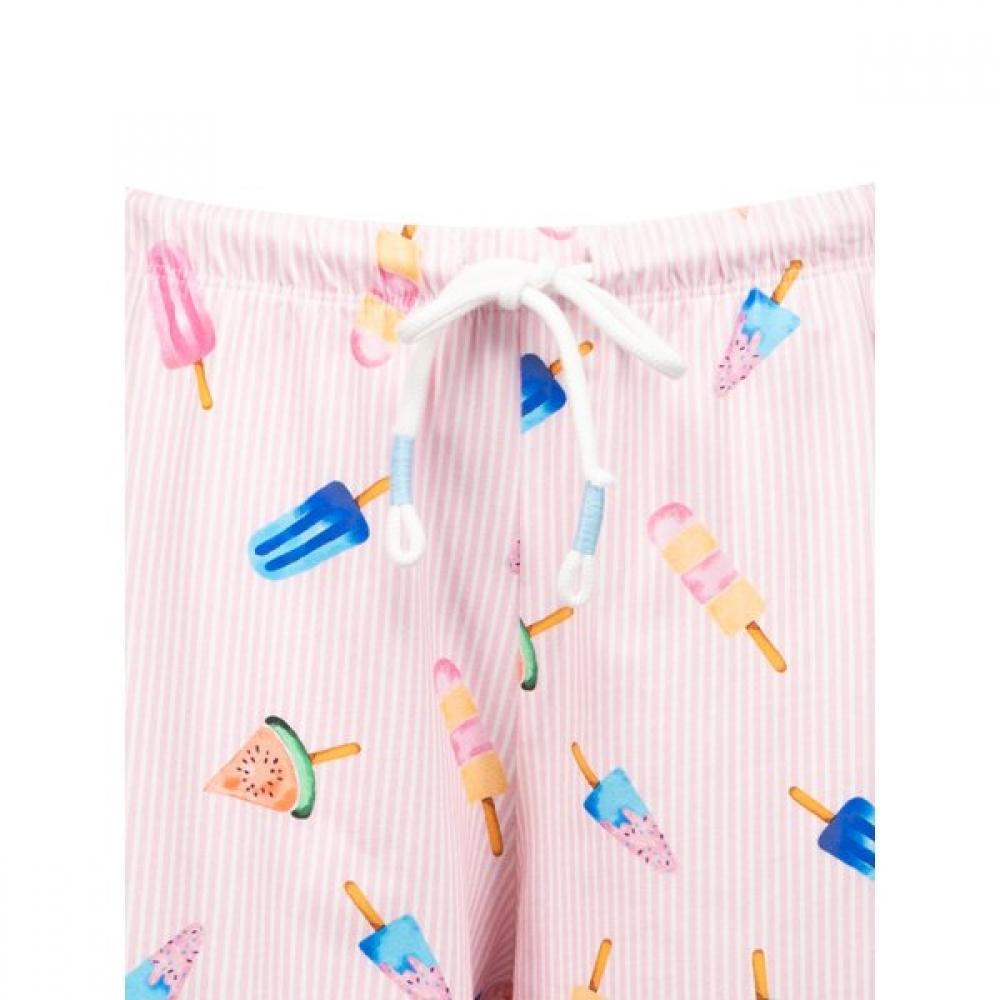 Barbara Cotton Ice Cream Print 3 4 Pants Gwp1025h
