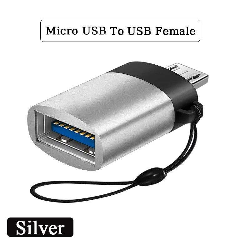 Адаптер OTG типа C-USB 3,0, конвертер Micro USB-USB для Macbook Samsung S20 Xiaomi Huawei Redmi OTG, разъем для телефонов, конвертеры
