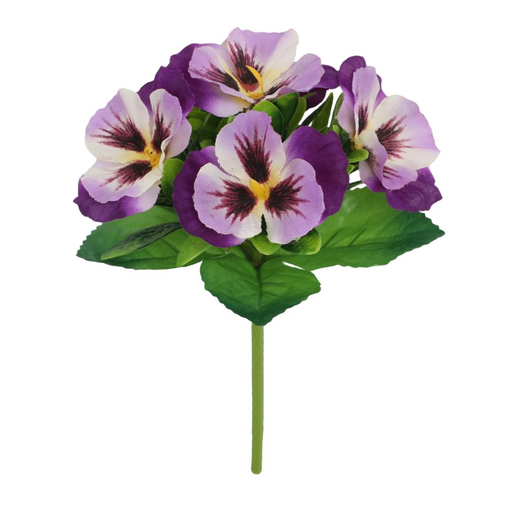 Realistic Silk Pansy Orchid Bouquet for Bridal Shower Decor Office Space Styling and Professional Photography Props