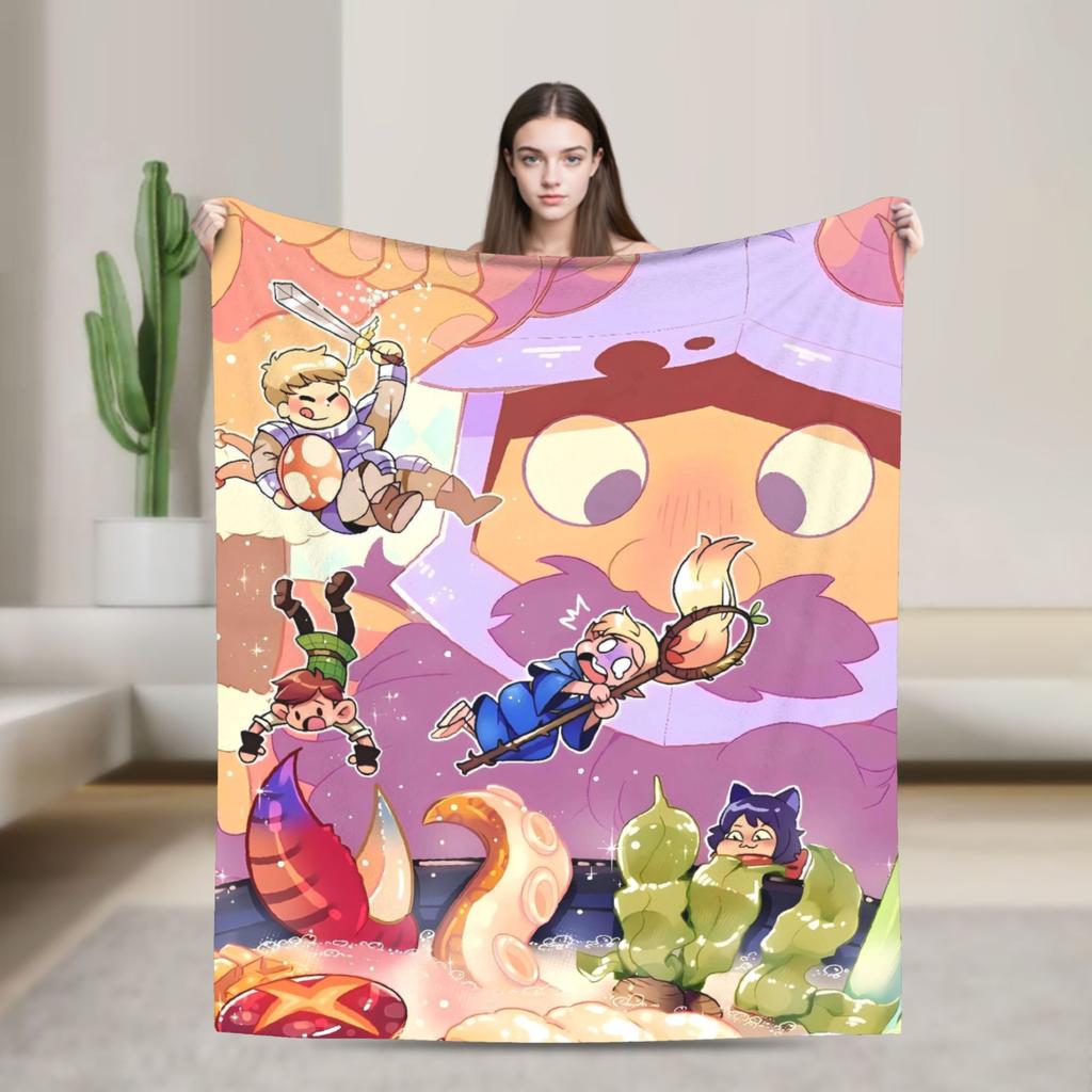 Dungeon Meshi Blanket Delicious in Dungeon Camping Flannel Bedding Throws For Outdoor Soft Warm Quality Bedspread Gift
