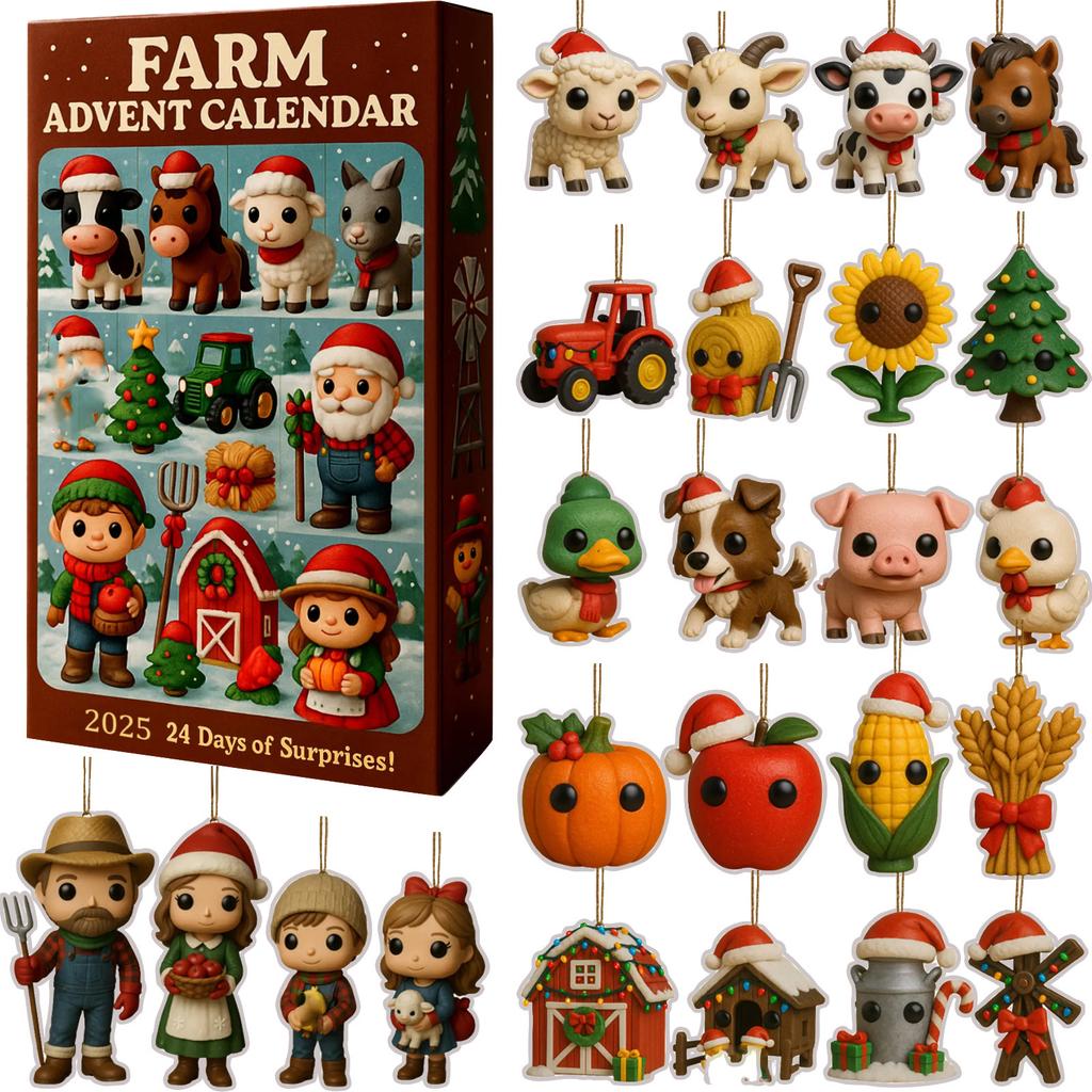 Acrylic 24-Day Christmas Countdown Calendar Mystery Box – Featuring Delightful Surprises, This Calendar Will Make Your Countdown