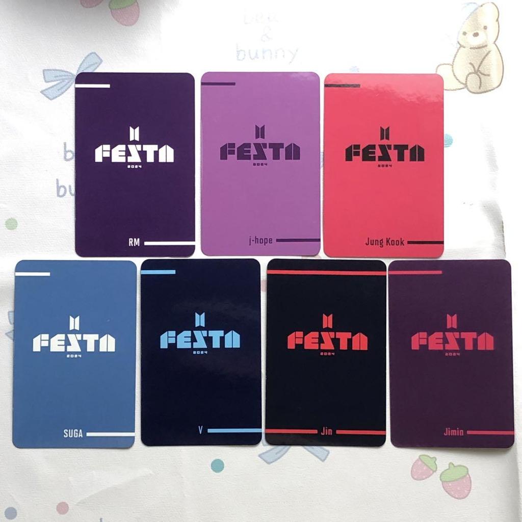 [USED] BTS 11th Anniversary 2024 FESTA ARMY ZONE Limited Edition Trading Cards (7 Pieces)