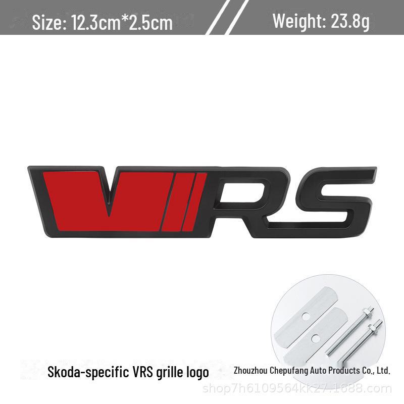 Compatible with Volkswagen Skoda Octavia/Fabia RS: VRS Grille/Fender/Metal Tail Logo and Body Sticker