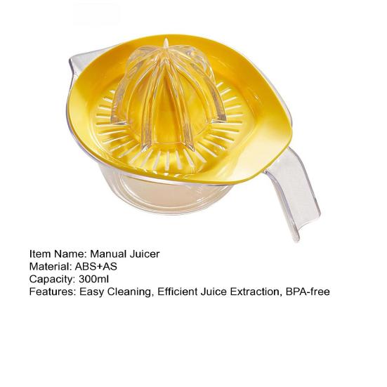 Соковыжималка для цитрусовых и лимонов, ручная соковыжималка с мерным стаканом и теркой, экономящая место на кухне