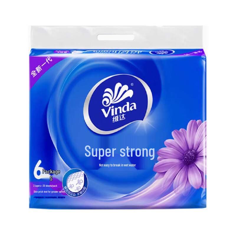 Vinda Суперпрочные 3-слойные бумажные салфетки для лица
