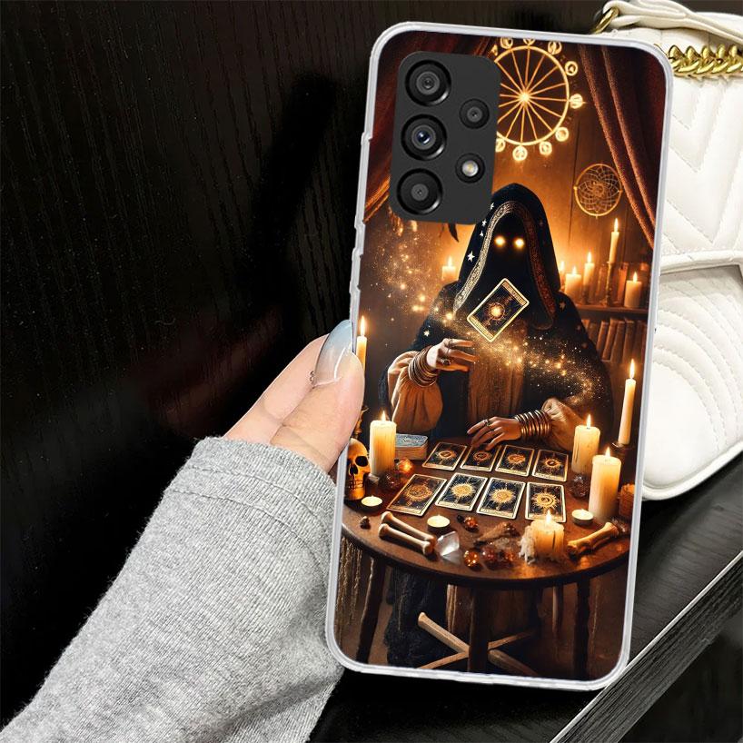 Чехол-кошелек для карт Таро «Ведьма» для Samsung Galaxy A52 A42 A32 A22 A12 A51 A50 A02S Чехол для телефона A41 A31 A21S A40 A30S A20E A10S A71