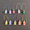 1PC Resin Cartoon Cup Car Colorful Cute 3D Milk Bottle Keychain Charm for Bags & Backpacks Multiple Options Available