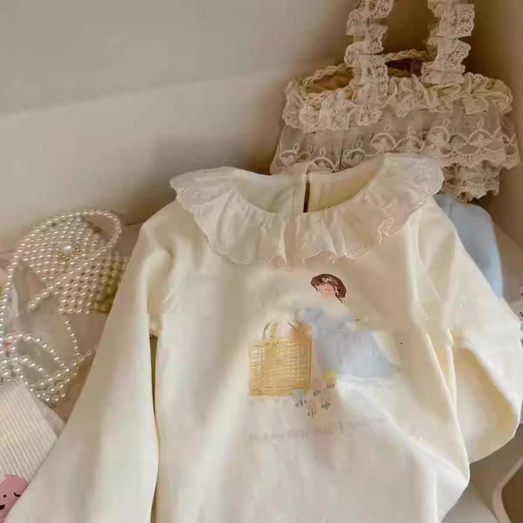 2024 Autumn Korean Style Girls' Rabbit Knit Cardigan & Sweater Set