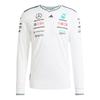 X Mercedes-Amg Petronas F1 Team Ss25 Простая Универсальная Удобная Дышащая Футболка с Длинным Рукавом Мужские Топы Белый Черный JX5797