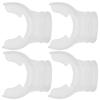 4pcs Transparent Silicone Bite Mouthpiece NonToxic Odourless for Professional Diving