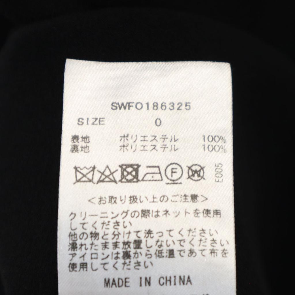 SNIDEL French sleeve Georgette flare mini dress black Women Used