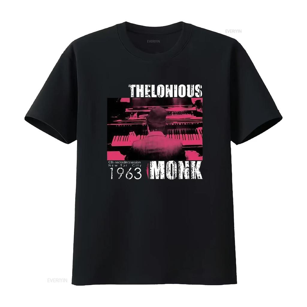 THELONIOUS MONK CBS Recording Session New York City 1963 T Shirt for Men S M L XL 2XL Hi Fidelity Merch vintage Washed