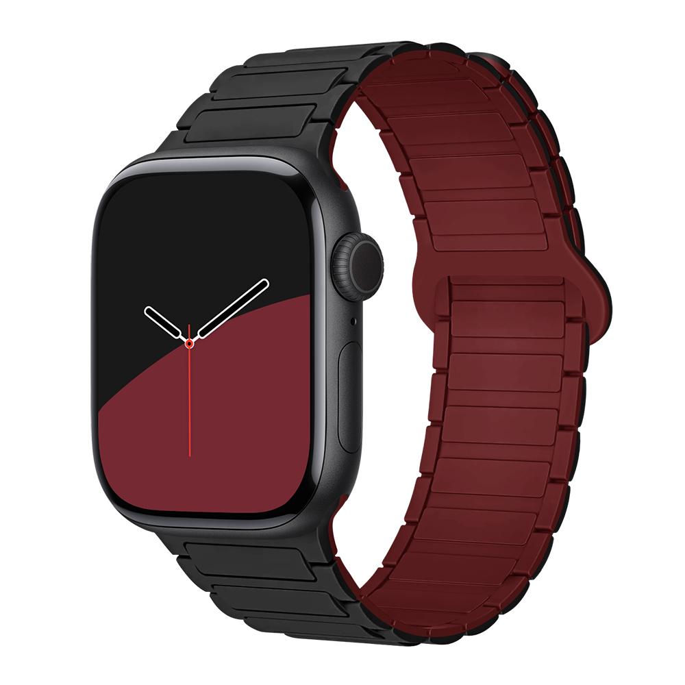 bands for Apple Watch strap 40mm 46mm 45mm 44mm 41mm 49mm Magnetic Silicone correas Bracelet iWatch Series 11 10 9 8 Se ultra2 3
