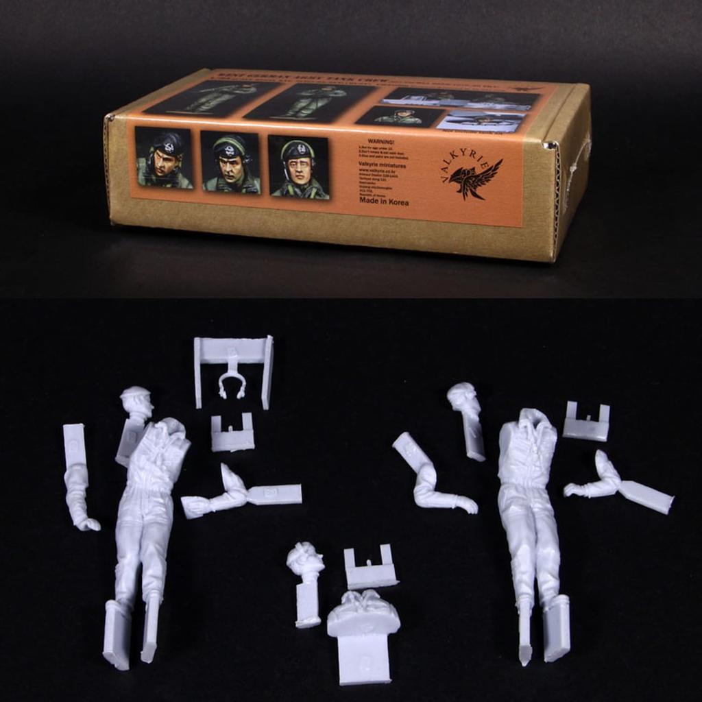 Valkyrie Miniature Modern West German Tank Crew Set 2 1 Bust Resin Kit VM35006 1/35 1970-80s Figures,