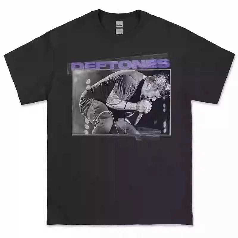 2025 Deftones Хлопковая Футболка с Изображением Певца и Группы Мужская Женская Хип-Хоп Рок Футболка Модная Футболка с Коротким Рукавом Летние Оверсайз Футболки Топы