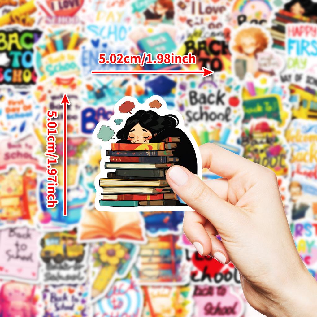 50 ценных креативных граффити-наклеек для школьного сезона. Студенты должны быть милыми. Водонепроницаемые неповторяющиеся наклейки.