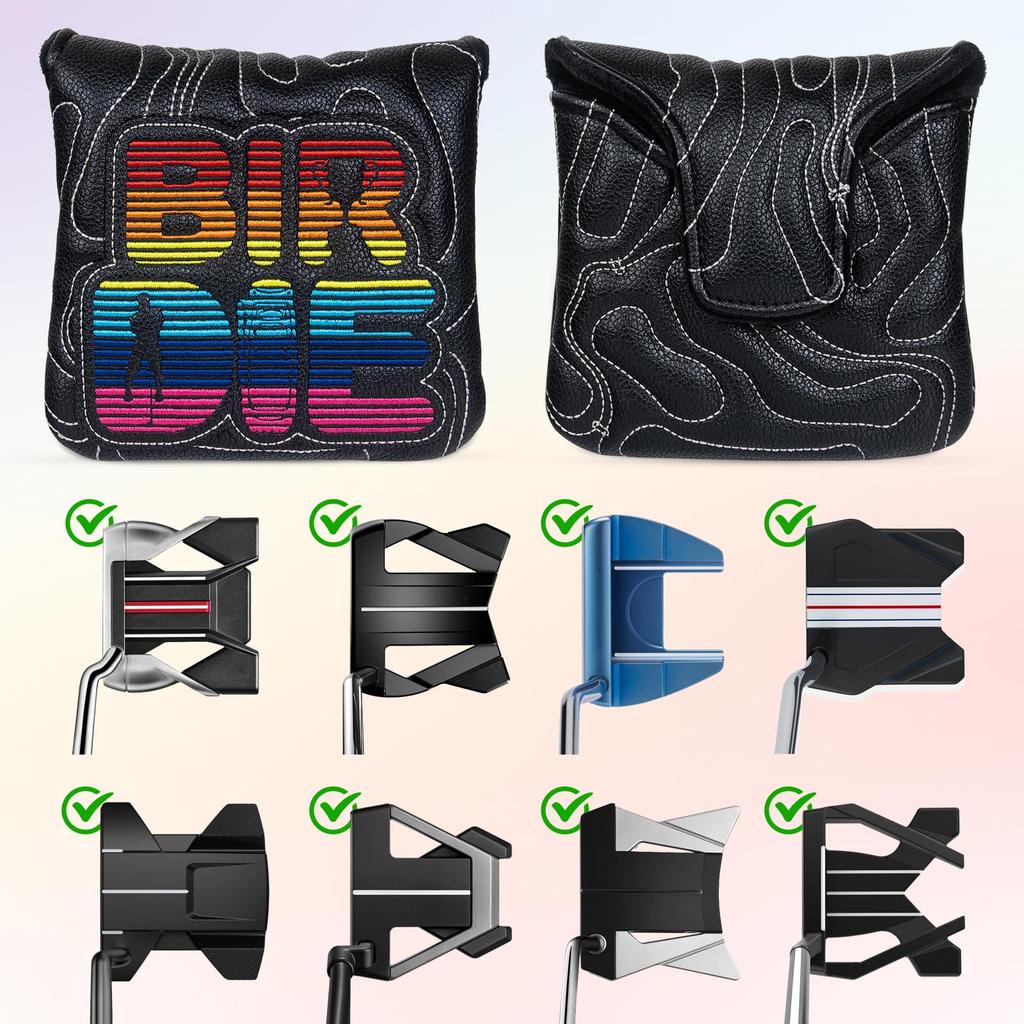 Крышка паттера Mytag Крышка головки Колотушка типа «штифт» Крышка паттера типа «штифт» Магнитная застежка Тип лезвия «Берди» (черный)