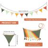 3M Треугольная гирлянда Разноцветный баннер Праздничное украшение Флажок-вымпел Домашняя вечеринка Карнавальный декор Баннер Детский праздник Тканевая гирлянда