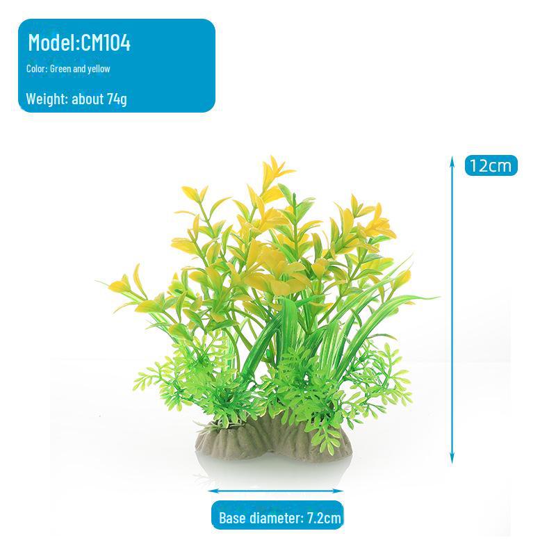 Desktop Aquarium Decoration: CM Series Plastic Water Plants